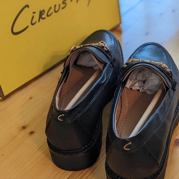Circus NY Black Deanna Lug Sole Loafers Women Size 9.5 - Picture 5 of 10
